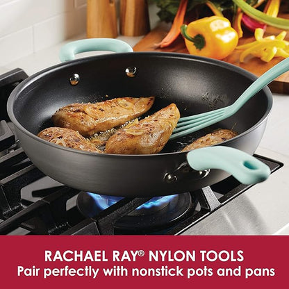 Rachael Ray KitchenTools and Gadgets Nylon Cooking Utensils / Spatula / Fish Turners - 2 Piece, Rose