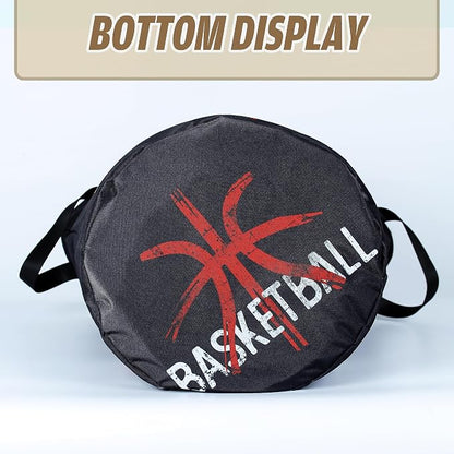 Basketball Laundry Basket Ball Foldable Oxford Cloth Funny Tote Bag Laundry Hamper Clothes Storage Bucket Organizer For Bathroom/Laundry Storage/Bedroom 18.9x16.5 Inch