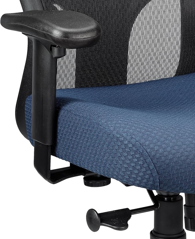 Tempur-Pedic TP9000C Mesh Swivel Task Chair with Tempur Material, Cooling Gel Layer, Adjustable Armrests, and Lumbar Support, Navy