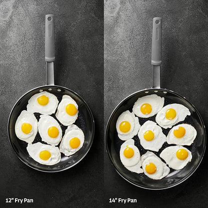 Tramontina Professional 14-Inch Non Stick Extra Large Frying Pan, Heavy-Gauge Aluminum Skillet with Reinforced Nonstick Coating, Gray Handle, Dishwasher and Oven Safe