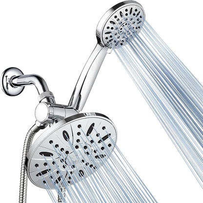 AquaDance for California - 7" Premium High Pressure 3-Way Rainfall Combo for Best of Both Worlds - Enjoy Luxury 6-Setting Rain Showerhead and Hand Held Shower Separately or Together - Chrome Finish