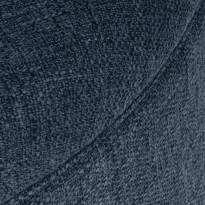 HomePop Round Storage Ottoman - Textured Navy