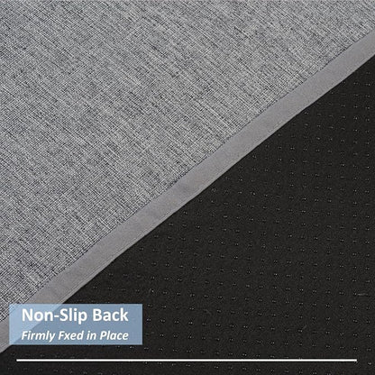 Faux Linen Armchair Caddy for Couch Remote Control Holder Non-slip Sofa Armset Organizer Caddy Storage for Recliner Couch 6 Pocket for Magazine 35"x19.5" Grey Linen 1 Piece