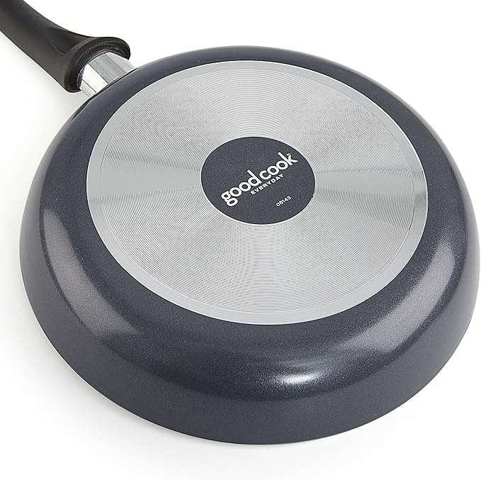 GoodCook Nonstick Aluminum Frying Pan Set, 8" and 10" Skillets, Black, Even Heating, Stay-Cool Ergonomic Handle, PFOA-Free Nonstick Coating, Ideal for Sautéing, Searing, and Frying