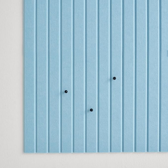 Large Bulletin Board 48x36- Office Wall Organizer to Replace Your Old Cork Boards for Walls for Office Decor -12-Pack Felt Wall Panels to Use in Home Office Decor, Classroom Decor (Baby Blue)