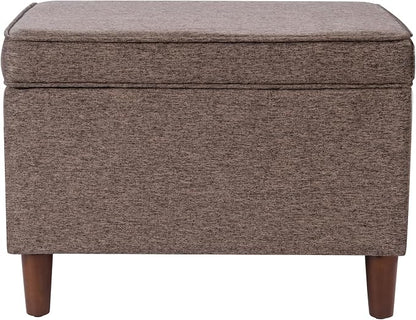 Spatial Order Home Decor | Dinah Collection Modern Storage Ottoman | Ottoman with Storage for Living Room & Bedroom (Chocalate Brown)
