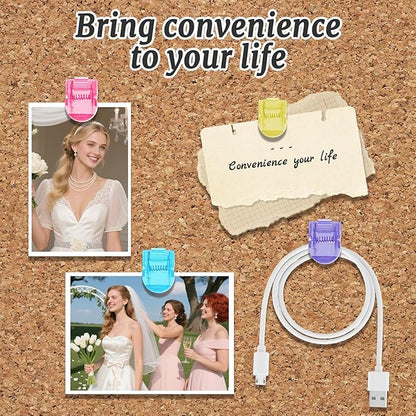 25 Pcs Multicolor Cubicle Clips for Fabric Walls, Cubicle Hooks Cubical Office Accessories for Works, Cork Board Fabric Clips for Hanging Desk Organization Picture Note Memo Office Photos Wall