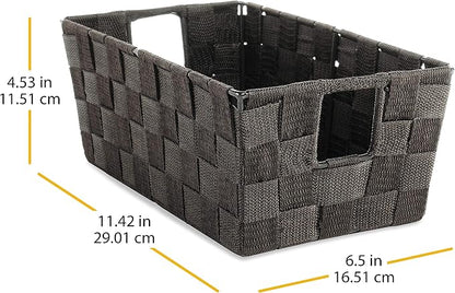 Whitmor Woven Strap Small Storage Tote - Espresso (6581-2712-ESPR)