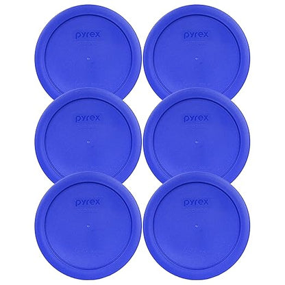 Pyrex 7201-PC 4-Cup Cadet Blue Food Storage Replacement Lid (6-Pack) - Made in USA