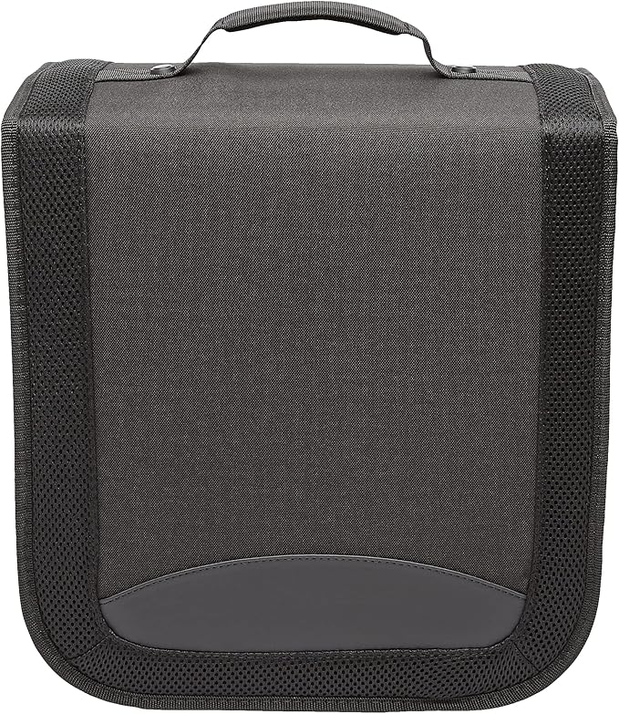 Amazon Basics Polyester CD/DVD Portable Storage Binder with Handle, 400-Capacity, Black