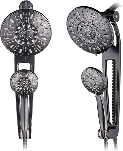 AquaDance High-Pressure 48-mode 3-way Shower Spa Combo with Adjustable 18" Extension Arm for Easy Reach & Mobility! Enjoy Luxury 7" Rain & Handheld Showerhead Separately or Together! Oil-Rubbed Bronze