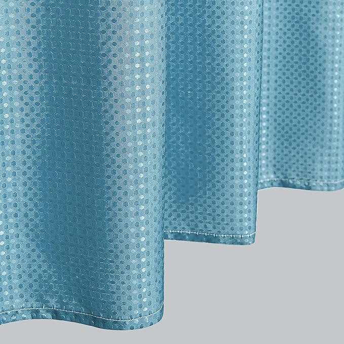 Mrs.Naturall Light Blue Shower Curtain,Soothing Grey Grey Smoke Blue Pastel Bath Curtains for Bathroom,No Need Liner with Hooks Set,72 Inch Long