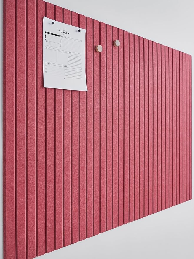 Large Bulletin Board 48x36 - Office Wall Organizer to Replace Your Old Cork Boards for Walls for Office Decor -12-Pack Felt Wall Panels to Use in Home Office Decor, Classroom Decor (Burgundy)