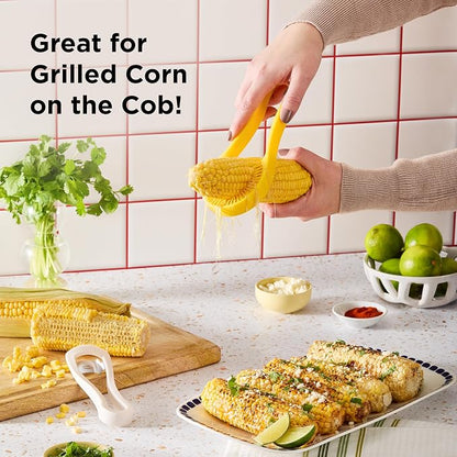 Chef’n Nesting Corn Tool Set, Corn Peeler and Desilker Brush, 2-in-1 Corn Silk Remover and Cob Stripper