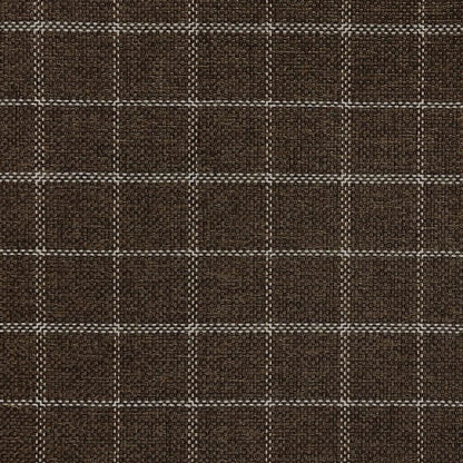 Spatial Order Home Decor | Dinah Collection Modern Storage Ottoman | Ottoman with Storage for Living Room & Bedroom(Brown Windowpane Fabric)