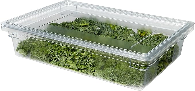 Rubbermaid Commercial Products Food Storage Box Lid for 8.5, 12.5, 16.5, and 21.5 Gallon Sizes, Clear (FG330200CLR) (Pack of 3)