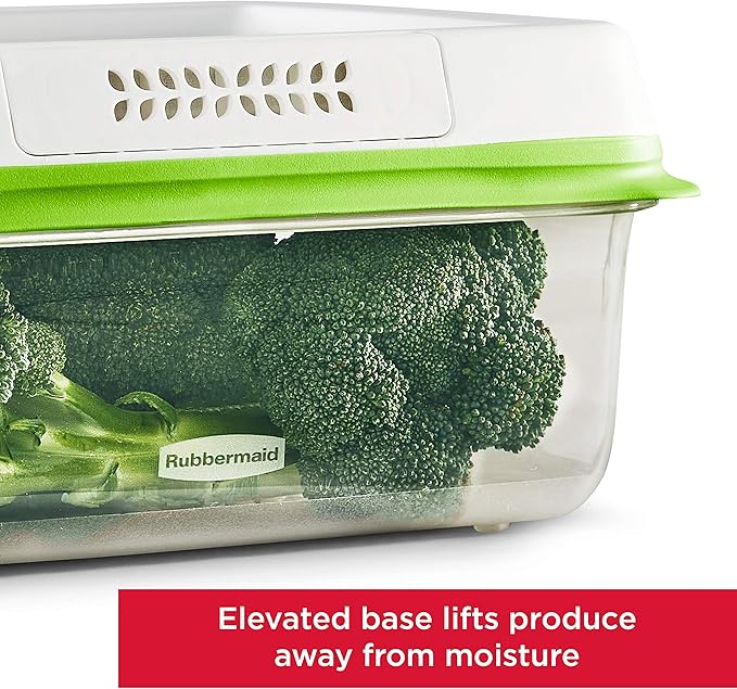 Rubbermaid FreshWorks Produce Saver, Medium Produce Storage Containers, 2 Pack