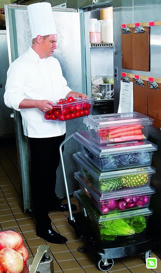Rubbermaid Commercial Products Food Storage Box/Tote for Restaurant/Kitchen/Cafeteria, 5 Gallon, White (FG350600WHT) (Pack of 2)