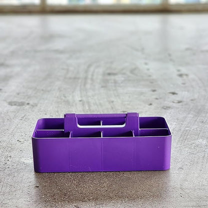 8 Compartments DIY Dividers,Large caddy, Multi Purpose, Simple, Portable, Stackable, Modern Solution for School, Office,MADE IN USA (Royal Purple)