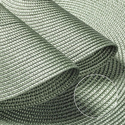 FunWheat Round Braided Placemats Set of 4 Table Mats for Dining Tables Woven Washable Non-Slip Place mats 15inch (Fog Green, 4pcs)