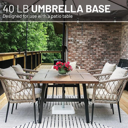 US Weight 40 Pound Umbrella Base - Weighted Umbrella Base For Use With Patio Table – Heavy Duty Base for Umbrella - Made in the USA - Multiple Colors Available