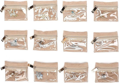 Angelina's Palace Jewelry Organizer Case Bridesmaid Gifts Travel Bag Vegan Leather Box for Necklace Earring Bracelet Ring(blossom wine)