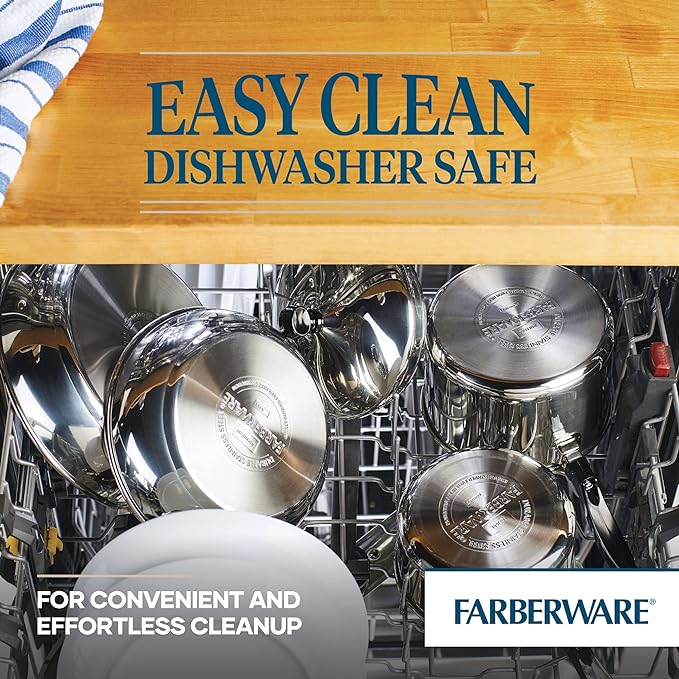 Farberware Classic Series Stainless Steel Straining Sauce Pan with Lid, 3-Quart Sauce Pan With Pour Spout