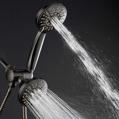 AquaDance Oil Rubbed Bronze Premium High Pressure 48 3-Way Combo for The Best of Both Worlds – Enjoy Luxurious Rain Head and 6-Setting Hand Held Shower Separately or Together