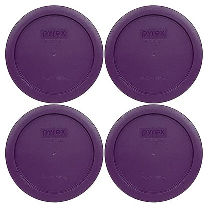 Pyrex 7201-PC Round 4 Cup Storage Lid for Glass Bowls (4, Purple)