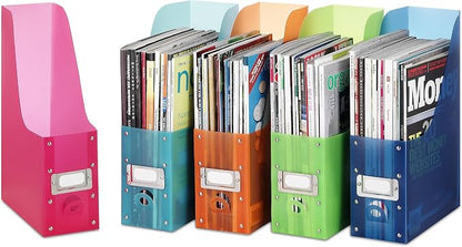 Whitmor Magazine Storage Desk Organizers - Black (Set of 5)