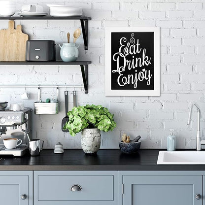 Loddie Doddie Magnetic Chalkboard Sign - 11 x 14 in, White Frame, Mounting Hardware - Easy-Erase Message Center - Magnetic Bulletin Board for Photos - Chalk Board Calendar for Wall Organization