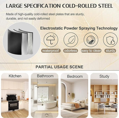 GAIOUS 75.2" Tall Metal Kitchen Pantry Storage Cabinets with 2 Door and 5 Adjustable Shelves, Cupboard for Kitchen, Dining Room, Living Room and Bathroom, White
