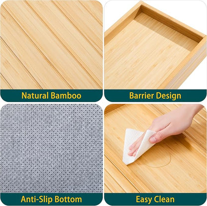 Bamboo Couch Arm Tray Table，Foldable Sofa Armrest Tray Table for Couch，Flexible and Anti-Slip Couch Arm Cup Holder，Portable Sofa Arm Chair Table for Drink,Cups, Eats，Snacks, Phone, Remote