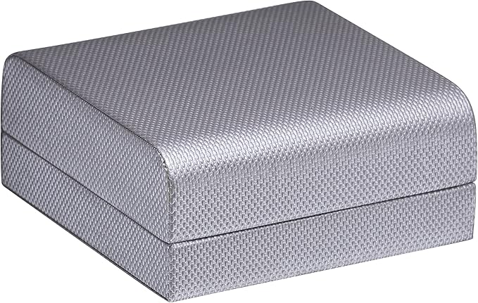 Luxury Weave Texture Watch & Bangle/Bracelet Box - Cuff-Insert-Style Jewelry Gift Box for Men & Women - Bracelet & Watch Box Soft Suede Interior - Ideal for Watch & Bangle/Bracelet Case