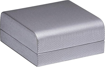 Luxury Weave Texture Watch & Bangle/Bracelet Box - Cuff-Insert-Style Jewelry Gift Box for Men & Women - Bracelet & Watch Box Soft Suede Interior - Ideal for Watch & Bangle/Bracelet Case