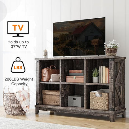 EnHomee 6 Cube Storage Organizer Bookshelf, Wood Cube Shelf Bookcase with Storage, Bookshelf for Living Room and Bedroom,Black Oak