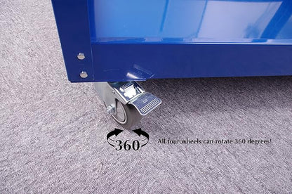 HIGOOD Heavy Duty Service Utility Cart,2 Shelf Steel, 800-Pound Capacity, 35.6 x 18.1x38-Inch