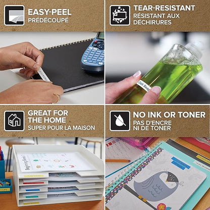 DYMO Label Maker LetraTag 100H Handheld Label Maker, Easy-to-Use, 13 Character LCD Screen, Great for Home & Office Organization, Monochrome Output