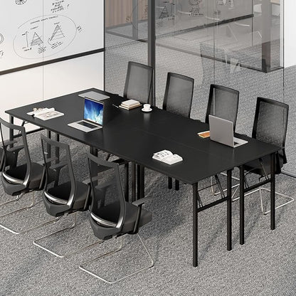 Need Folding Computer Desk, Large 60 inches Folding Table for Home Office, No Install Needed Foldable Writing Table Desk, Black