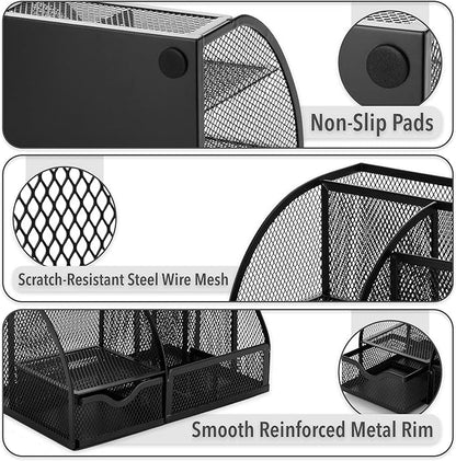 Mr. Pen- Mesh Desk Organizer, Black, Pen Holders Organizers, Desk Pencil Organizer, Pen Holder, Pencil Holder