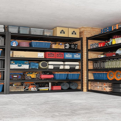 REIBII 84.1" H Garage Shelving, 3500LBS Storage Shelves Heavy Duty, Adjustable 6-Tier Metal Shelving for Commercial, Warehouse, Basement, Garage,Shop, 55.1" W x 25.8" D x 84.1" H