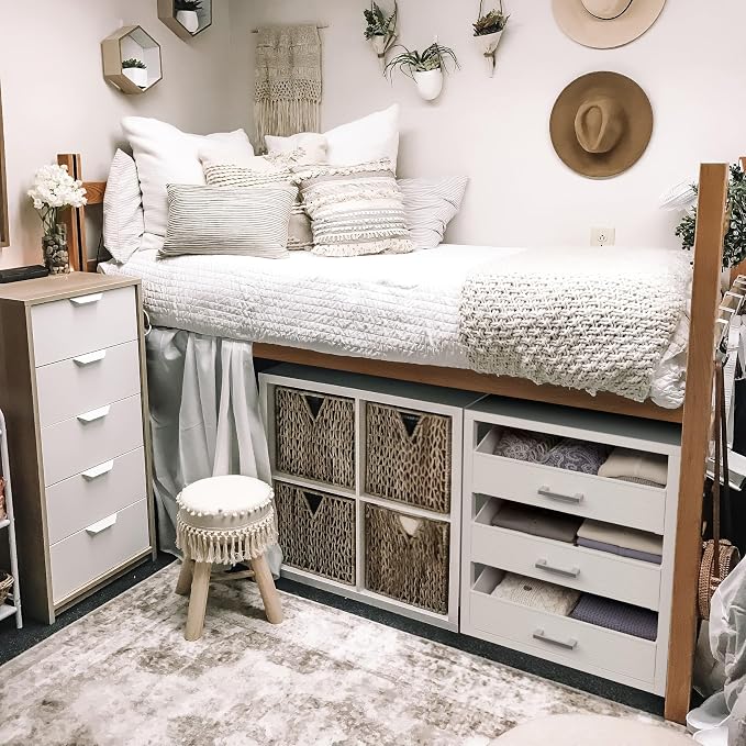 BOLUO Closet Drawers White 3 Drawer Dresser for Closet Organizers and Storage Bedroom Dorm Modern