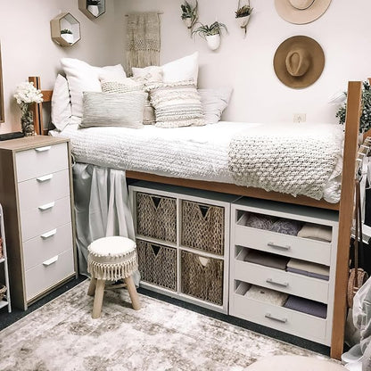BOLUO Closet Drawers White 3 Drawer Dresser for Closet Organizers and Storage Bedroom Dorm Modern