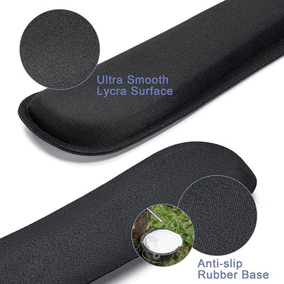 Hoewina Keyboard Wrist Rest,Ergonomic Wrist Rest,Superfine Fabric and Gel Memory Foam Wrist Pad for Computer Keyboard for Easy Typing & Pain Relief, Suitable for Office, Family, Outdoor, Gray