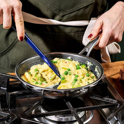 HexClad Hybrid Nonstick 8-Inch Frying Pan, Stay-Cool Handle, Dishwasher-Friendly, Oven-Safe Up to 900°F, Induction Ready, Compatible with All Cooktops (Pack of 2)