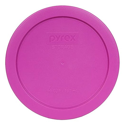Pyrex 7201-PC Round 4 Cup Storage Lid for Glass Bowls (1, Berry Pink)