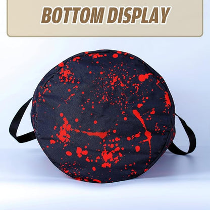 Blood Splattered Laundry Basket Blood Pattern Foldable Oxford Cloth Funny Tote Bag Laundry Hamper Clothes Storage Bucket Organizer For Bathroom/Laundry Storage/Bedroom 18.9x16.5 Inch