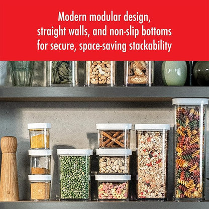 ZWILLING Fresh & Save Cube Box Set, 12-pc, Plastic, Airtight Dry Food Storage Container, Small & Medium Cube Set