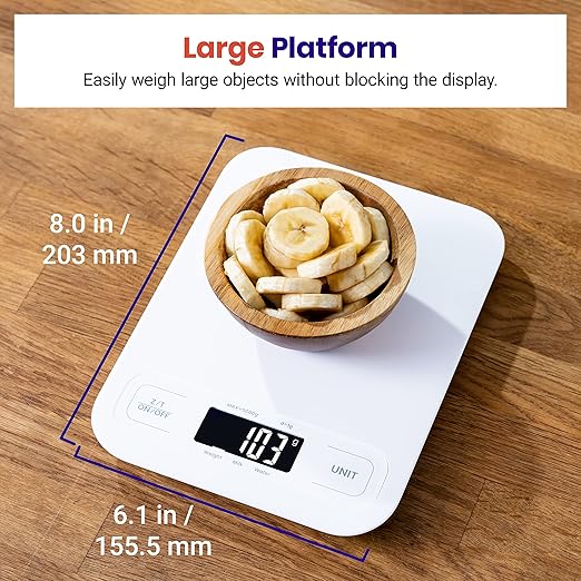 Etekcity Food Kitchen Scale, Digital Mechanical Weighing, Grams and Ounces for Weight Loss, Baking, Cooking, White