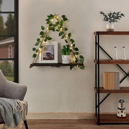 JOPSTDI Floating Shelves for Wall,Plant Wall Decor,Hanging Shelf,Cottage Core Decor,Room Decor Aesthetic,Trinket Shelf,Hanging Shelves,Floating Shelves for No Drilling,Two-Piece Set